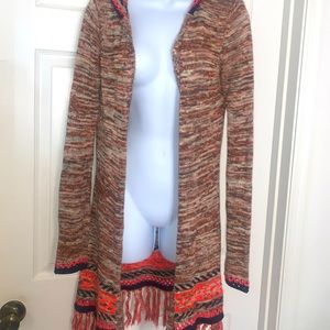 Maurices knit hoodie long cardigan